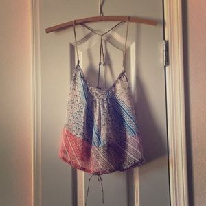 AEO boho silk-like crop
